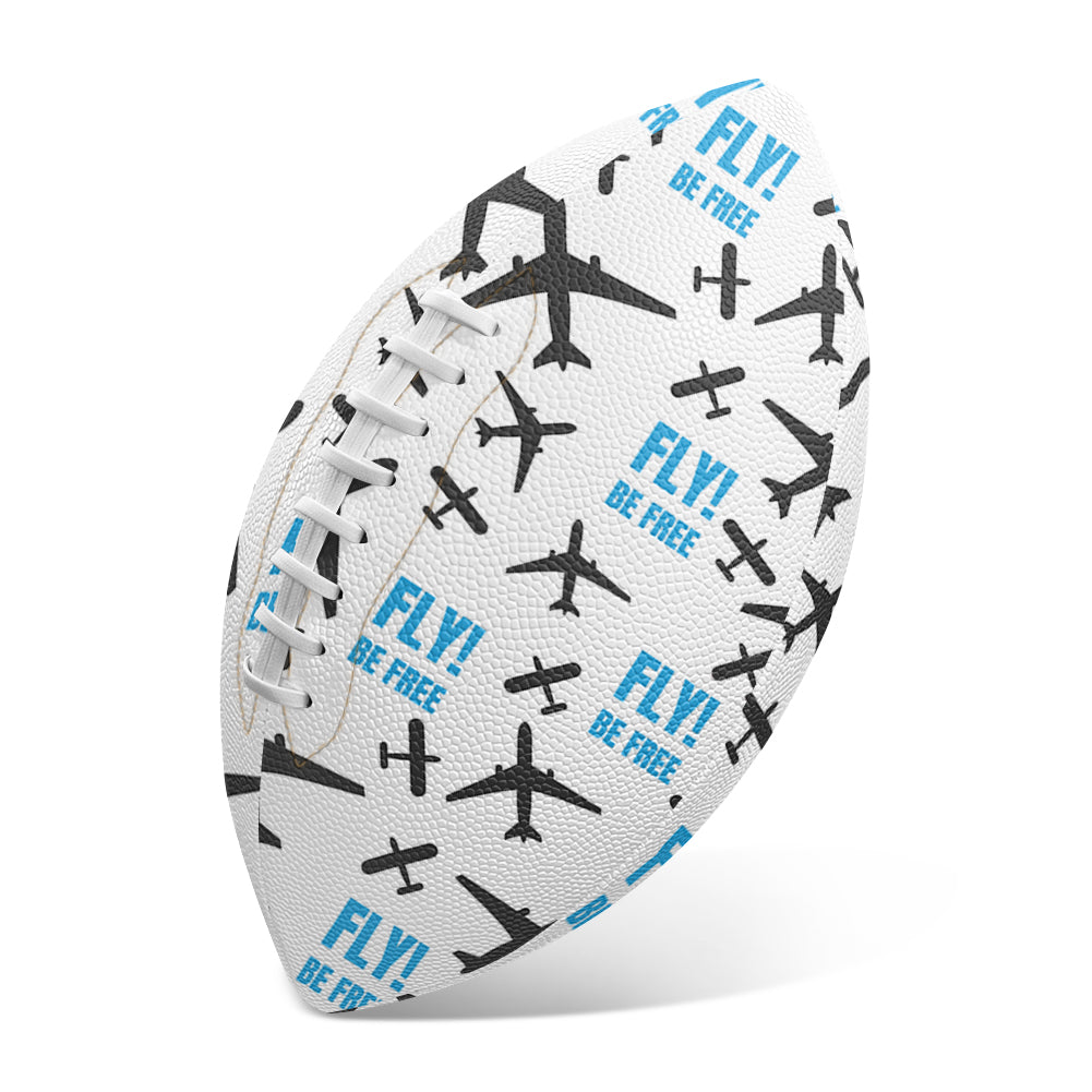 Fly Be Free White Designed Rugby