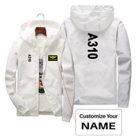 Thumbnail for A310 Text Designed Thin Windbreaker Jackets