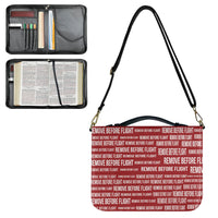 Thumbnail for Remove Before Flight 3-Red Designed PU Accessories Bags Strap Style