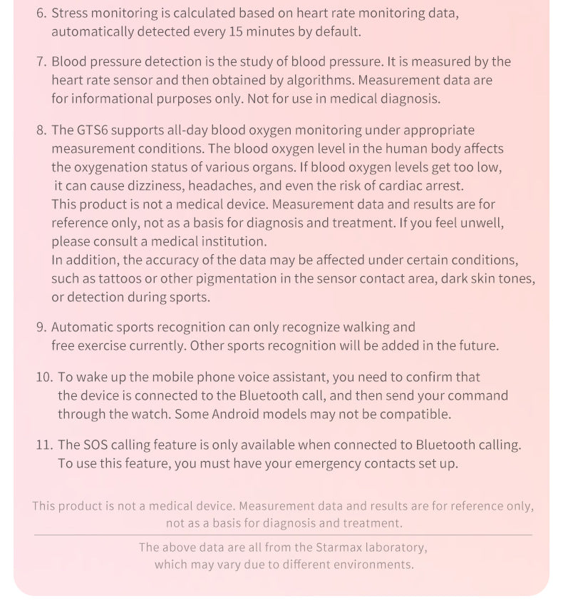 Runmefit GTS6 smart watch blood pressure measuring