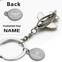 Thumbnail for Emirates Airlines Designed Airplane Shape Key Chains