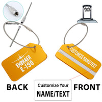 Thumbnail for Embraer E-190 & Plane Designed Fashion Metal Luggage Tags