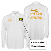 Thumbnail for Keep Calm and Autorotate Designed Long Sleeve Polo T-Shirts (Double-Side)