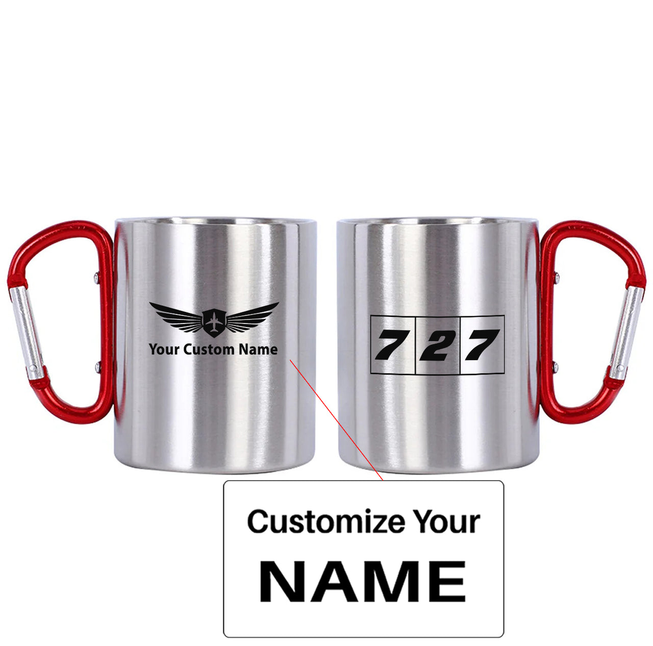 Flat Colourful 727 Designed Stainless Steel Outdoors Mugs