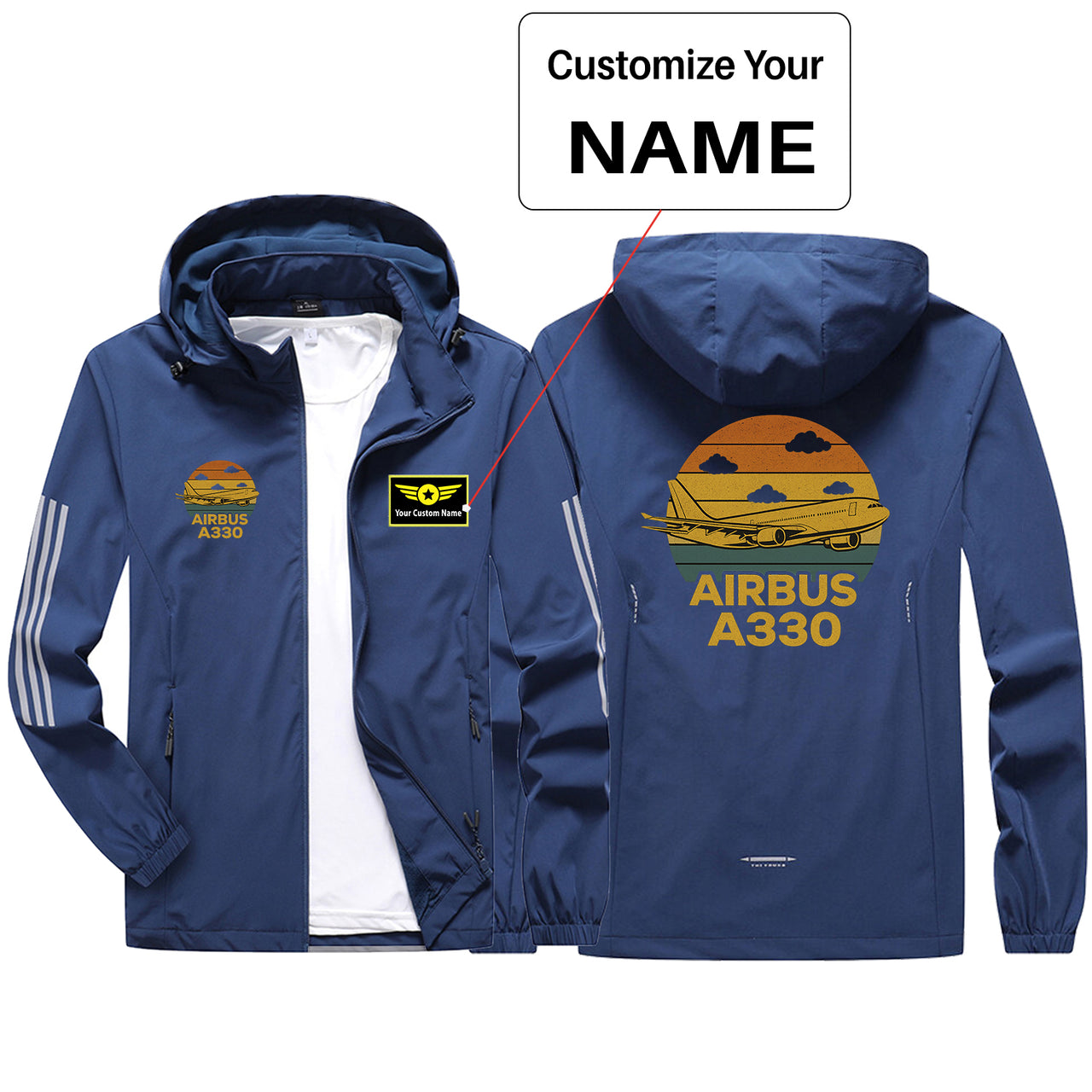 Retro Airbus A330 Design Sport & Running Jackets