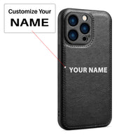 Thumbnail for Custom Name Designed Leather iPhone Cases