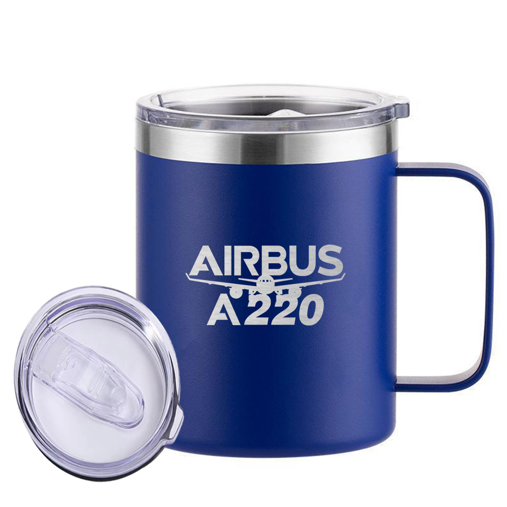 Amazing Airbus A220 Designed Stainless Steel Laser Engraved Mugs