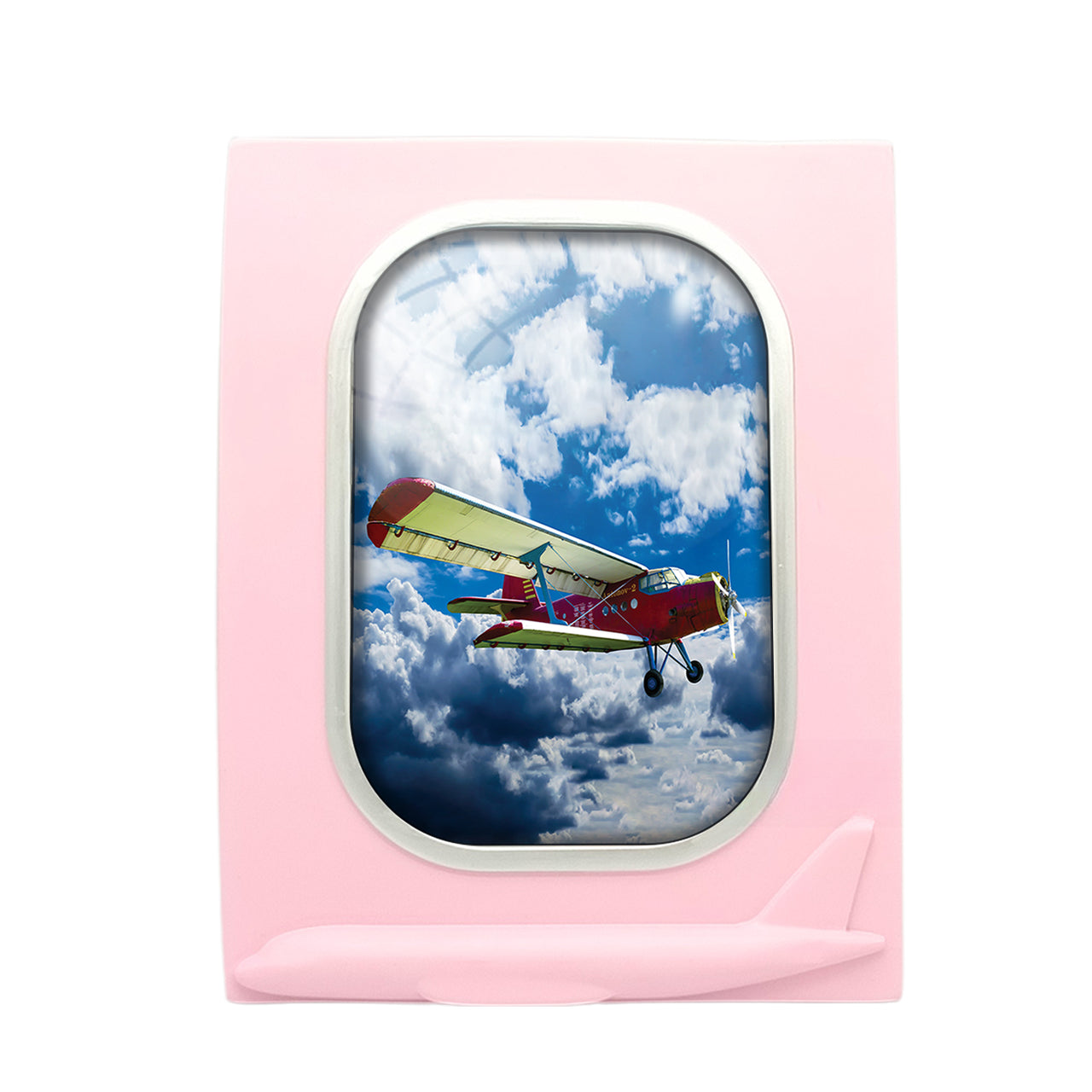 Beautiful Clouds & Antonov-2 Designed Airplane Window Photo Frame