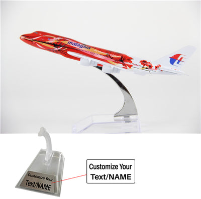 Malaysia Airways Boeing 747 (Colourful Livery) Airplane Model (16CM) aviation themed 16-18cm scale model aircraft, diecast me.