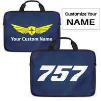 Thumbnail for 757 Flat Text Designed Laptop & Tablet Bags