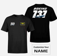 Thumbnail for Super Boeing 737+Text Designed Double-Side T-Shirts