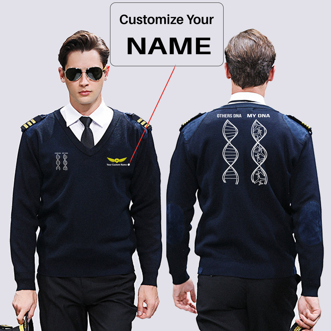 Aviation DNA Designed Wool Pilot Sweaters