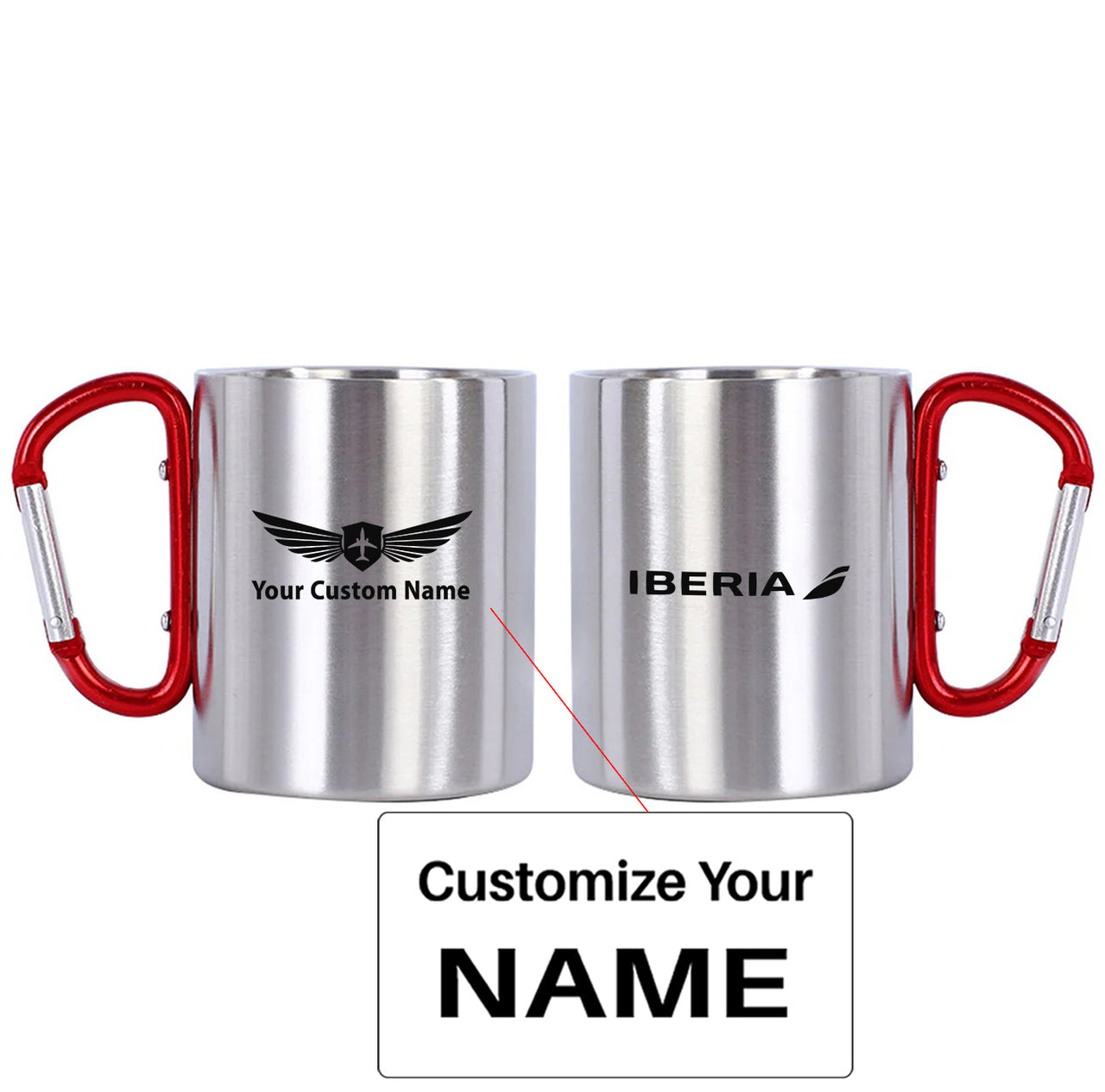 Iberia Airlines Designed Stainless Steel Outdoors Mugs