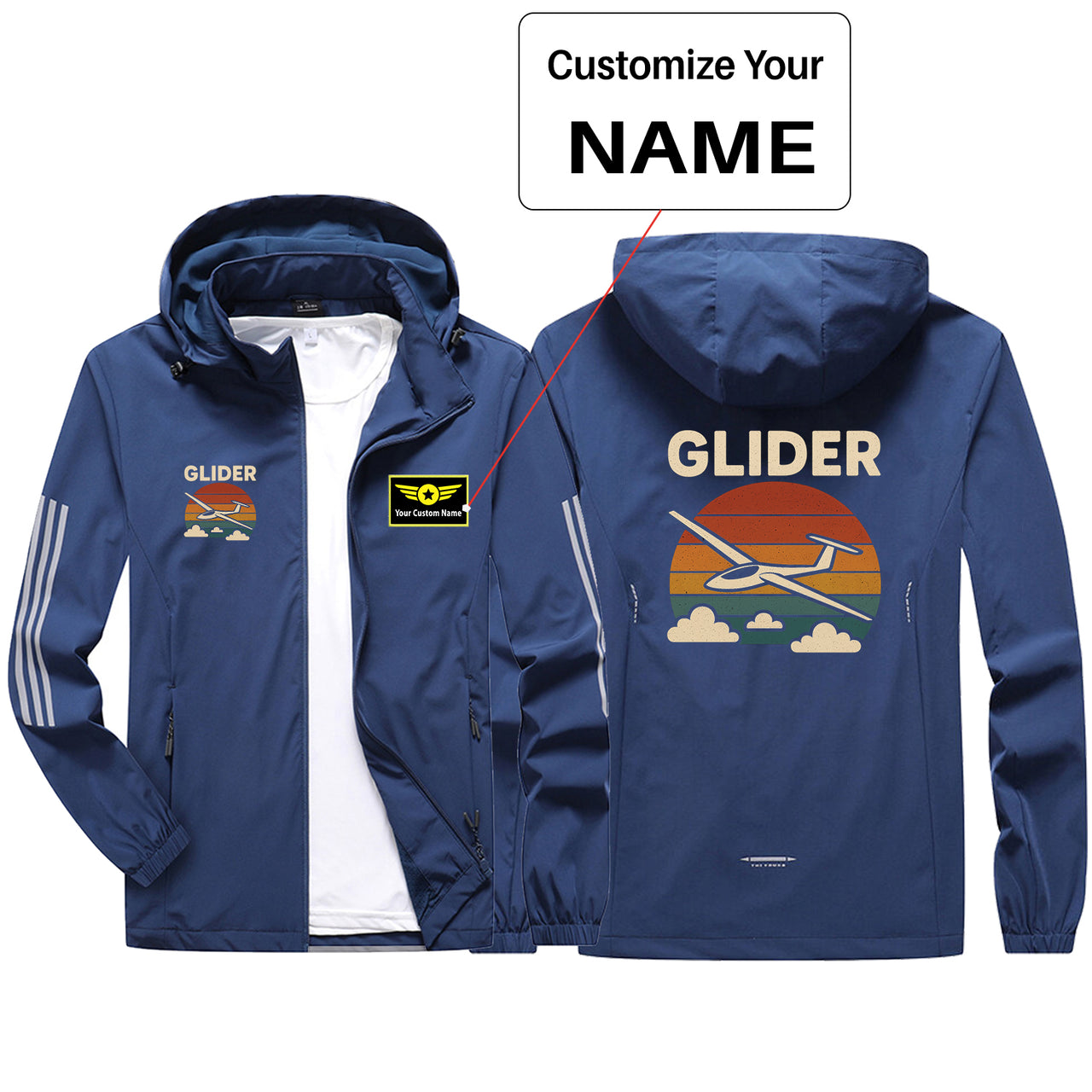 Retro I Love Gliding Design Sport & Running Jackets