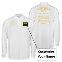 Thumbnail for Pilot's Golden Rules Designed Long Sleeve Polo T-Shirts (Double-Side)