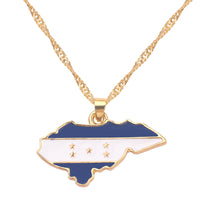 Thumbnail for Honduras Map Flag Necklace