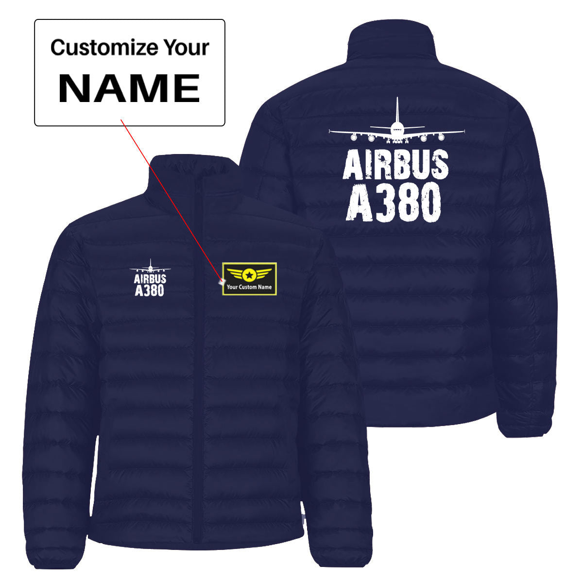 Airbus A380 & Plane Designed Padded Jackets