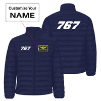 Thumbnail for 767 Flat Text Designed Padded Jackets