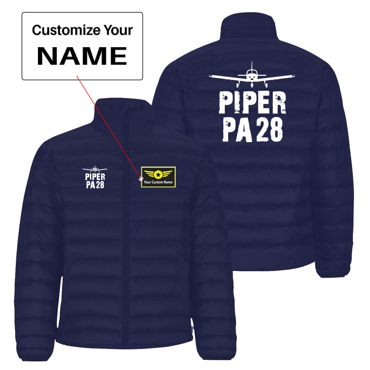 Piper PA28 & Plane Designed Padded Jackets
