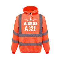 Thumbnail for Airbus A321 & Plane Designed Reflective Hoodies