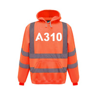 Thumbnail for A310 Flat Text Designed Reflective Hoodies