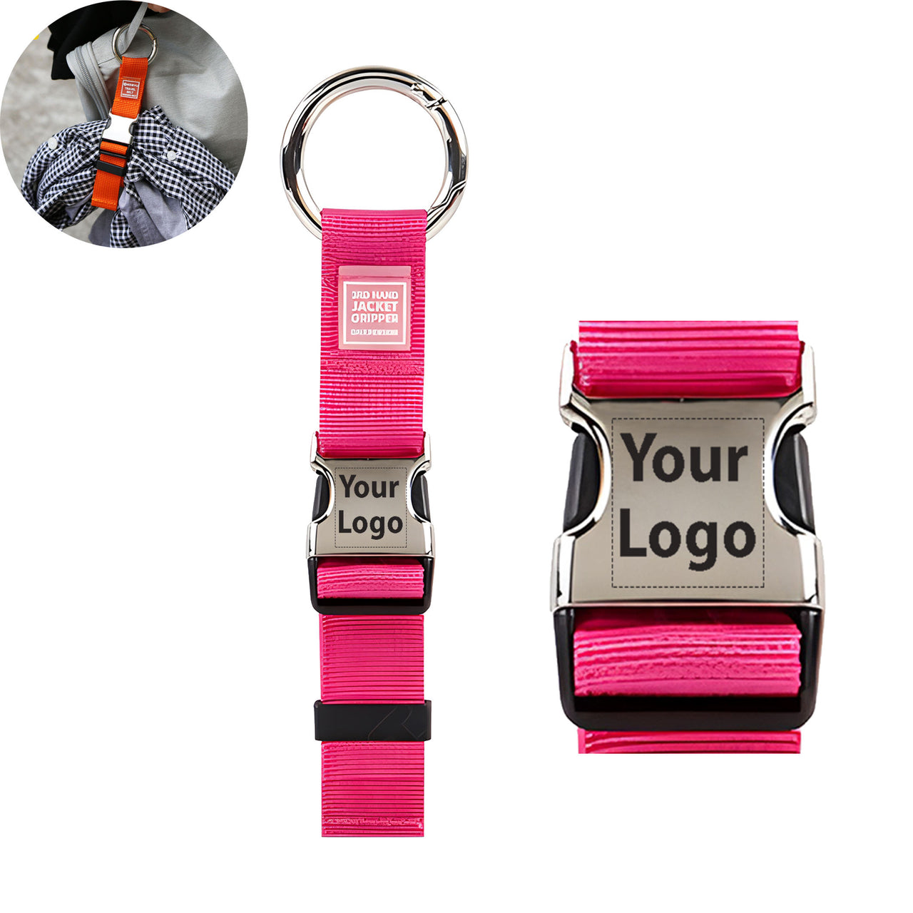 Your Custom Design & Image & Logo & Text Designed Portable Luggage Strap Jacket Gripper