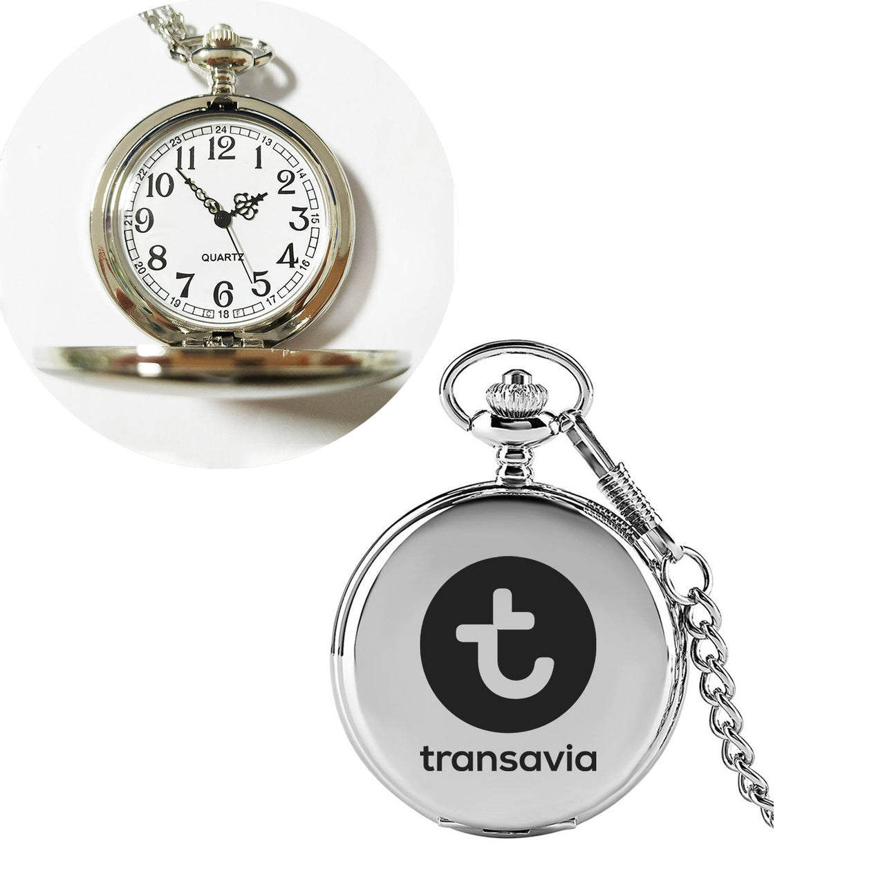 Transavia France Airlines Designed Pocket Watches