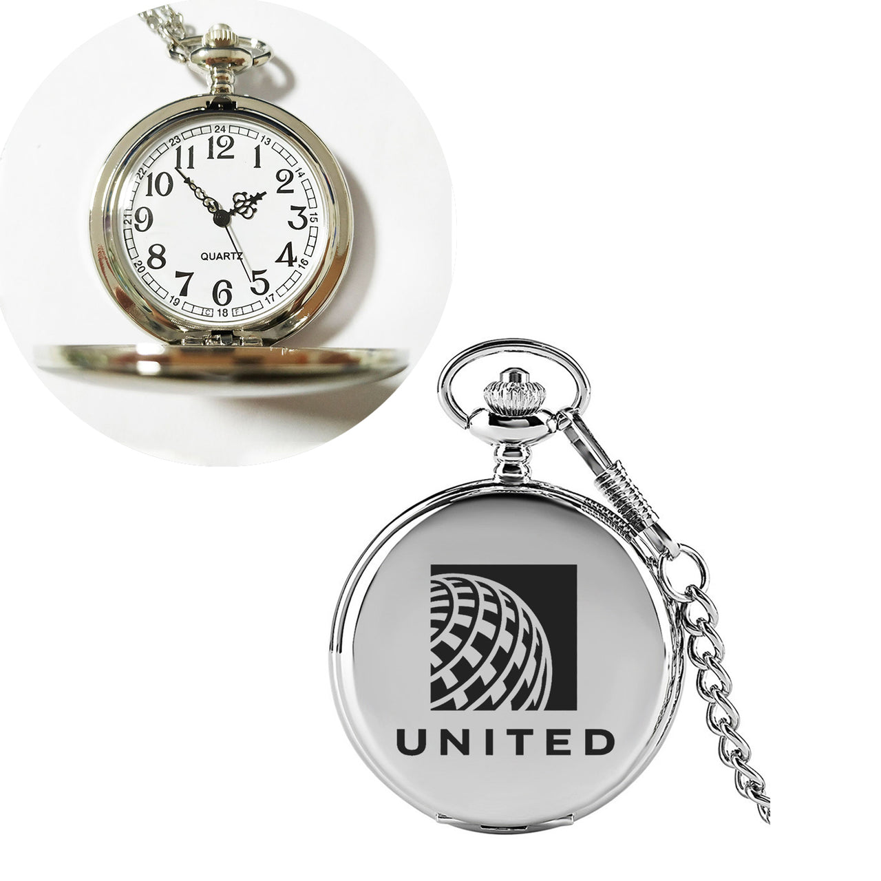 United Airlines Designed Pocket Watches