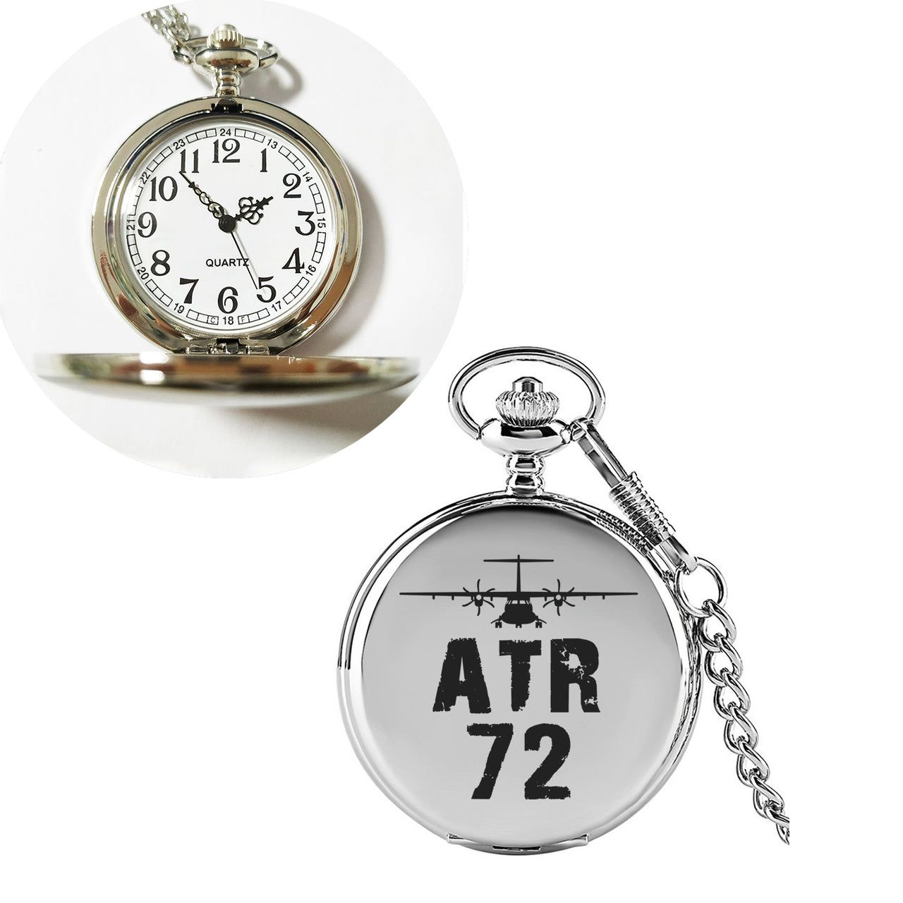ATR-72 & Plane Designed Pocket Watches