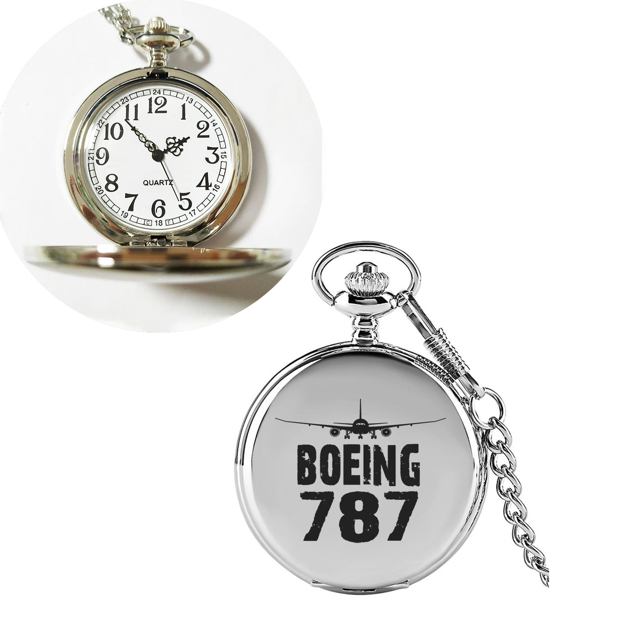 Boeing 787 & Plane Designed Pocket Watches