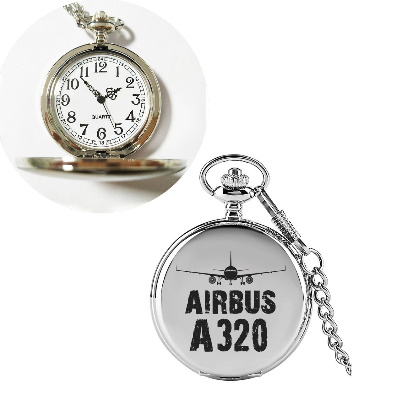 Airbus A320 & Plane Designed Pocket Watches
