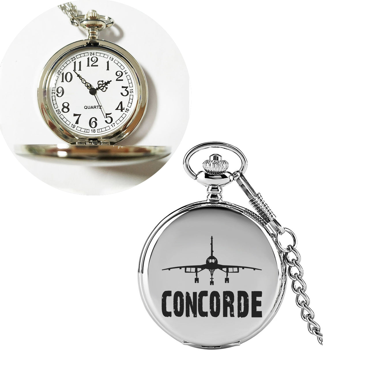 Concorde & Plane Designed Pocket Watches