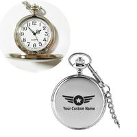 Thumbnail for Custom Name (Badge 4) Designed Pocket Watches