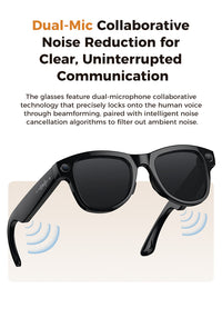Thumbnail for Smart Camera Glasses M02Ultra: AI-Powered, WiFi, Navigation & Convenient Charging Case