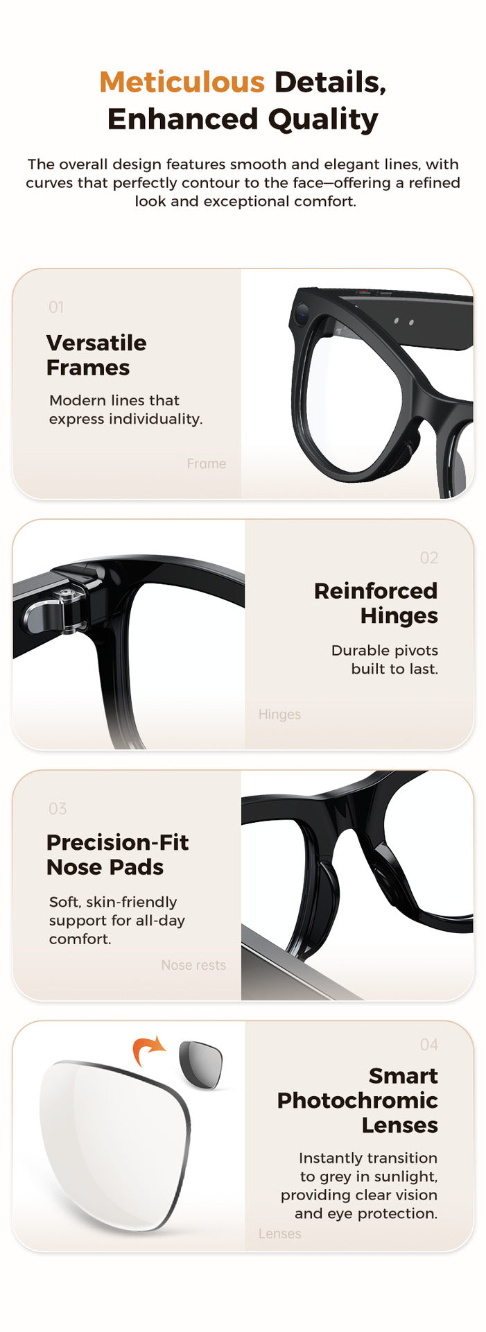 Smart Camera Glasses M02Ultra: AI-Powered, WiFi, Navigation & Convenient Charging Case