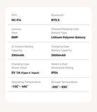 Thumbnail for Smart Camera Glasses M02Ultra: AI-Powered, WiFi, Navigation & Convenient Charging Case