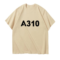Thumbnail for A310 Flat Text Designed Relax Fit T-Shirts