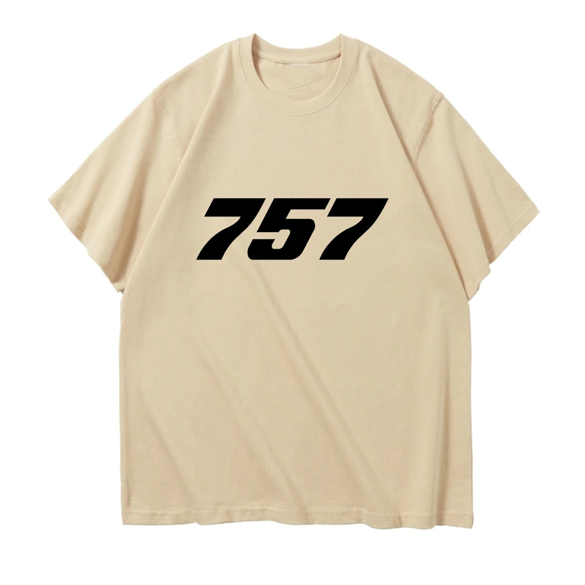 757 Flat Text Designed Relax Fit T-Shirts