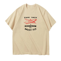 Thumbnail for The Sky is Calling and I Must Fly Designed Relax Fit T-Shirts