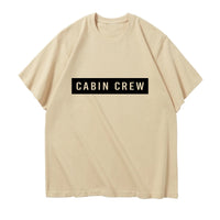 Thumbnail for Cabin Crew Text Designed Relax Fit T-Shirts
