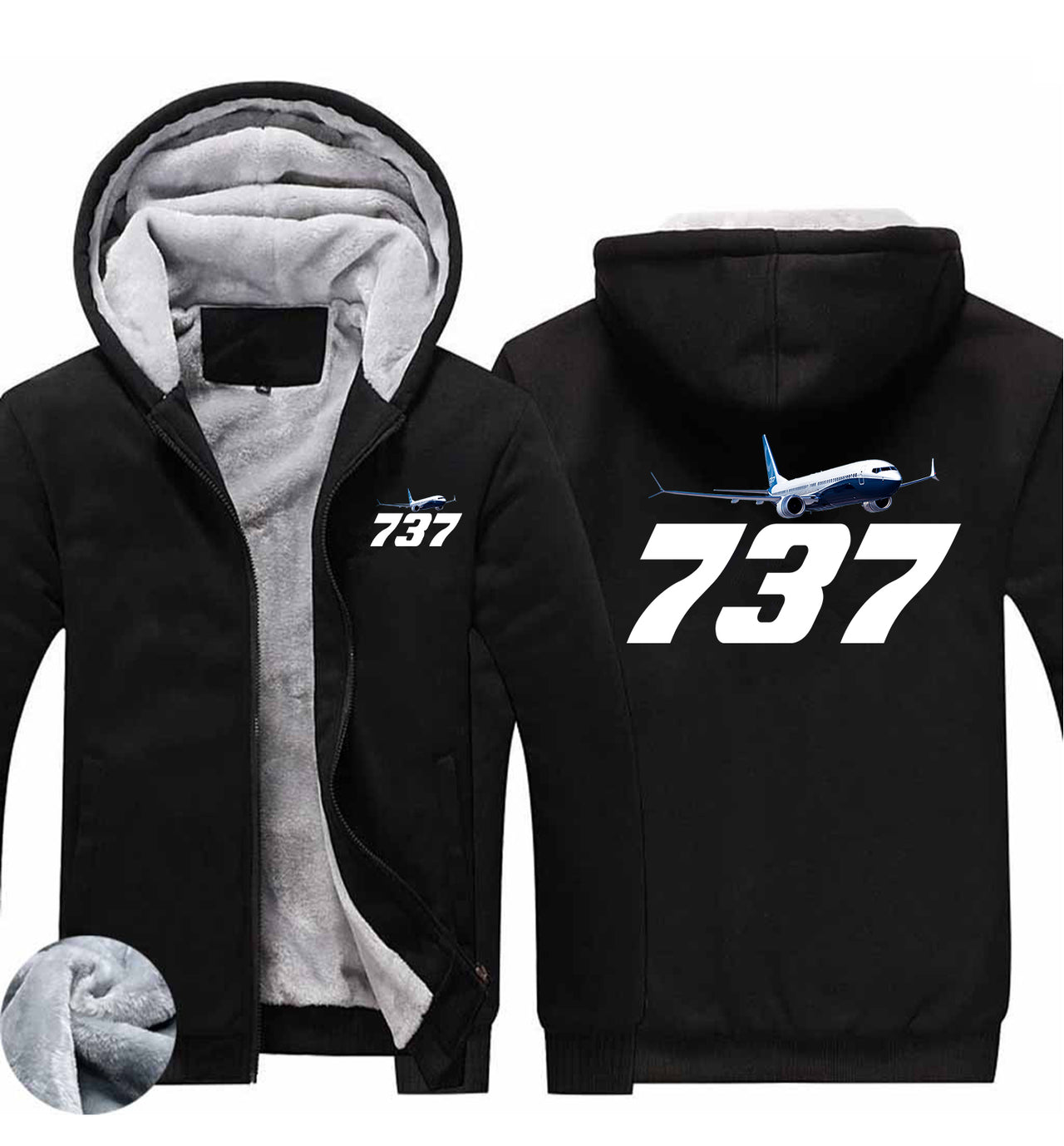 Super Boeing 737-800 Designed Zipped Sweatshirts