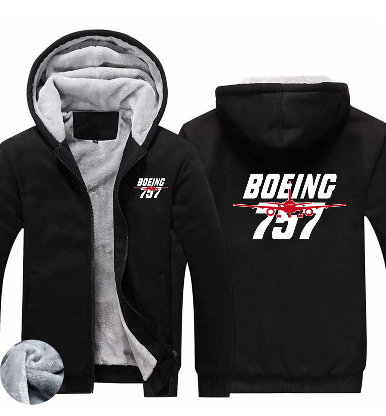 Amazing Boeing 757 Designed Zipped Sweatshirts