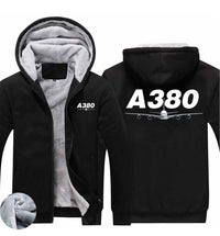 Thumbnail for Super Airbus A380 Designed Zipped Sweatshirts