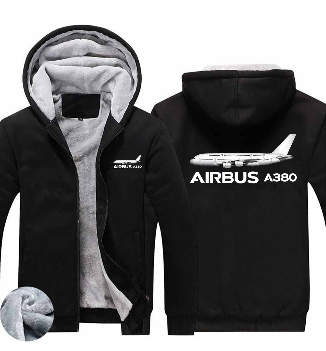 The Airbus A380 Designed Zipped Sweatshirts