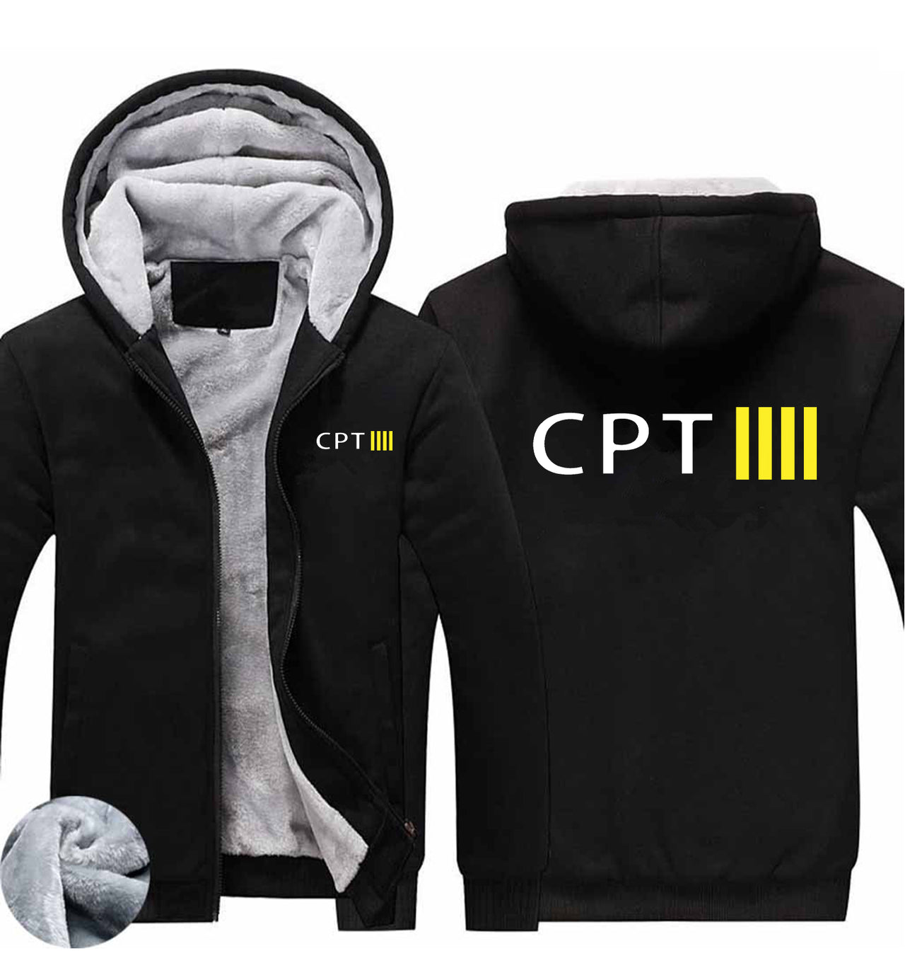 CPT & 4 Lines Designed Zipped Sweatshirts