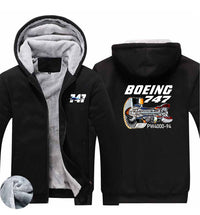 Thumbnail for Boeing 747 & PW4000-94 Engine Designed Zipped Sweatshirts