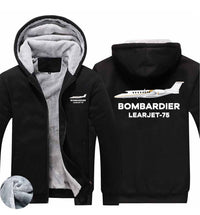 Thumbnail for The Bombardier Learjet 75 Designed Zipped Sweatshirts