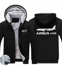 Thumbnail for The Airbus A220 Designed Zipped Sweatshirts