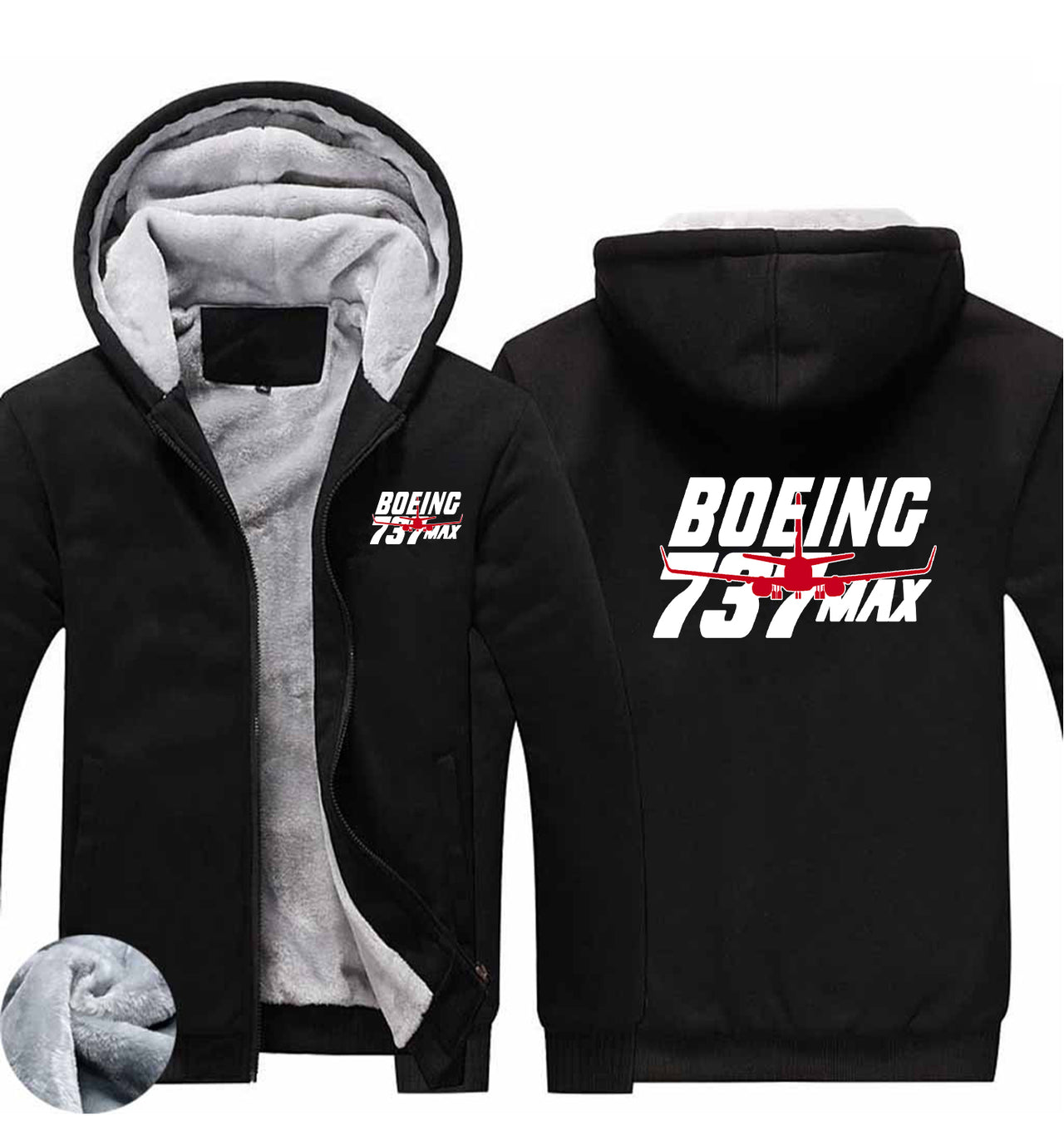 Amazing 737 Max Designed Zipped Sweatshirts
