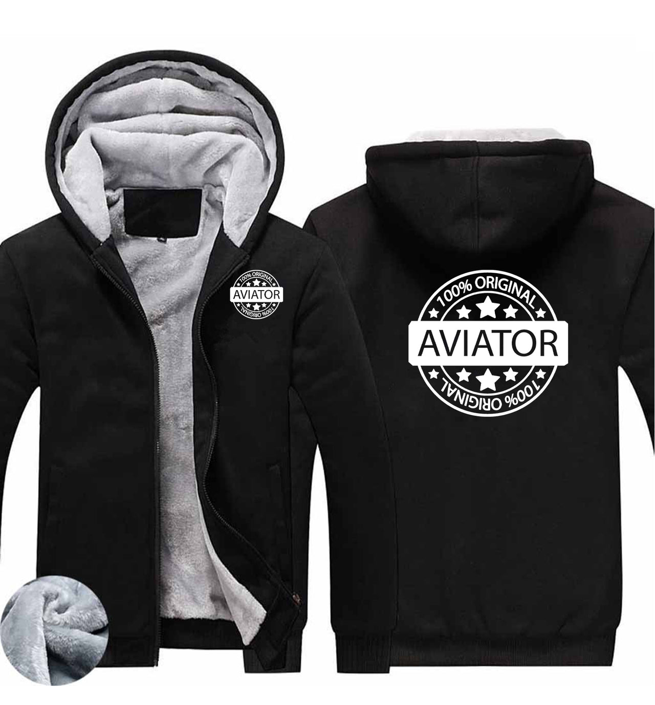%100 Original Aviator Designed Zipped Sweatshirts